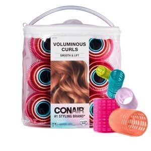 Conair Heatless Voluminous Curl Self Grip Rollers Assorted Sizes & Colors 31pcs